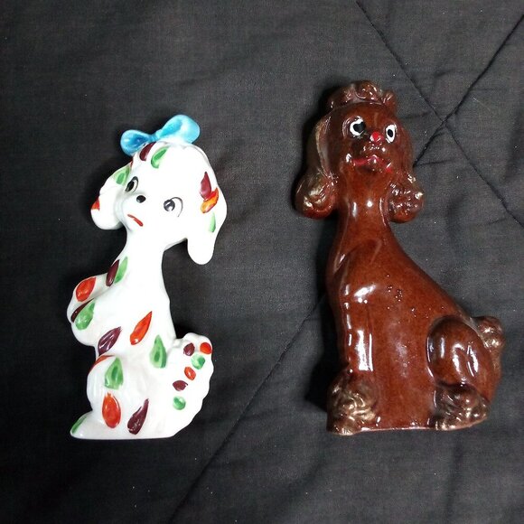 Vintage MCM Poodle Ceramic Figurines Japan - Picture 2 of 5